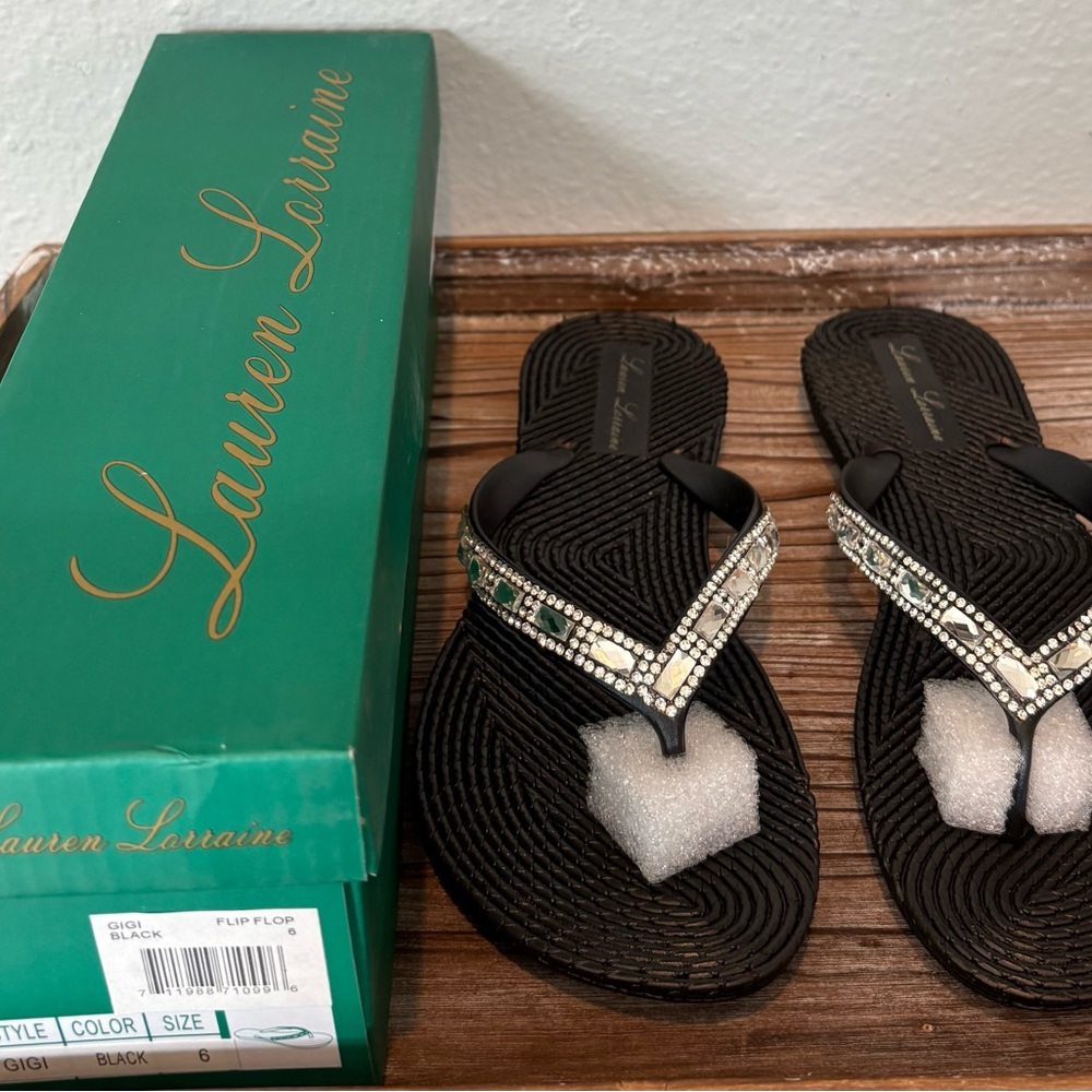 Lauren Lorraine “Gigi” Embellished Sandals, size 6, BNIB